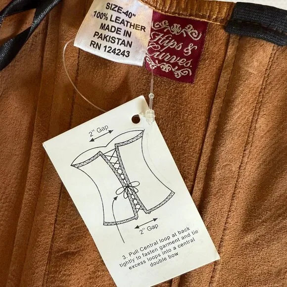 Hips and Curves Ophelia underbust leather corset - Picture 4 of 5